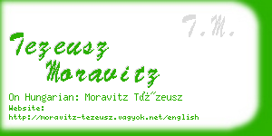 tezeusz moravitz business card